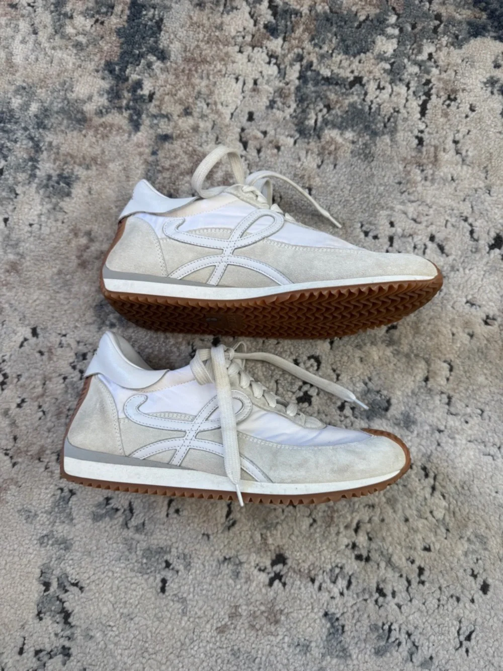 Loewe Flow Runner Suede & Leather Sneaker White - Picture 3 of 7